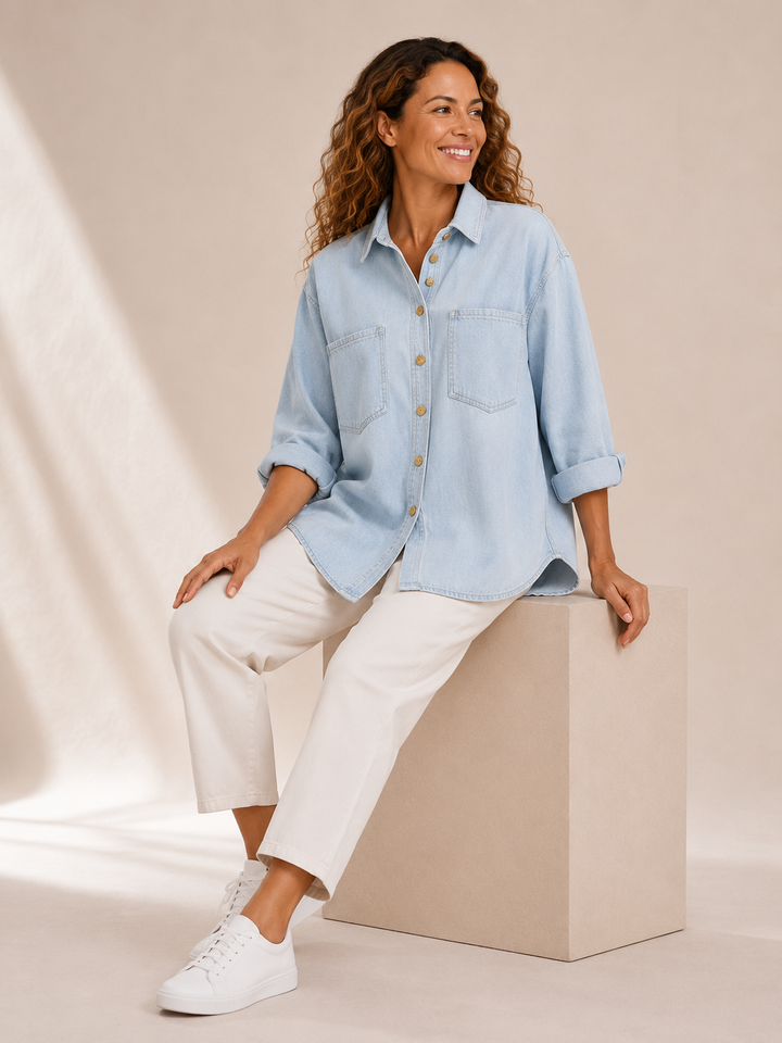 Kay | Loose Denim Blouse