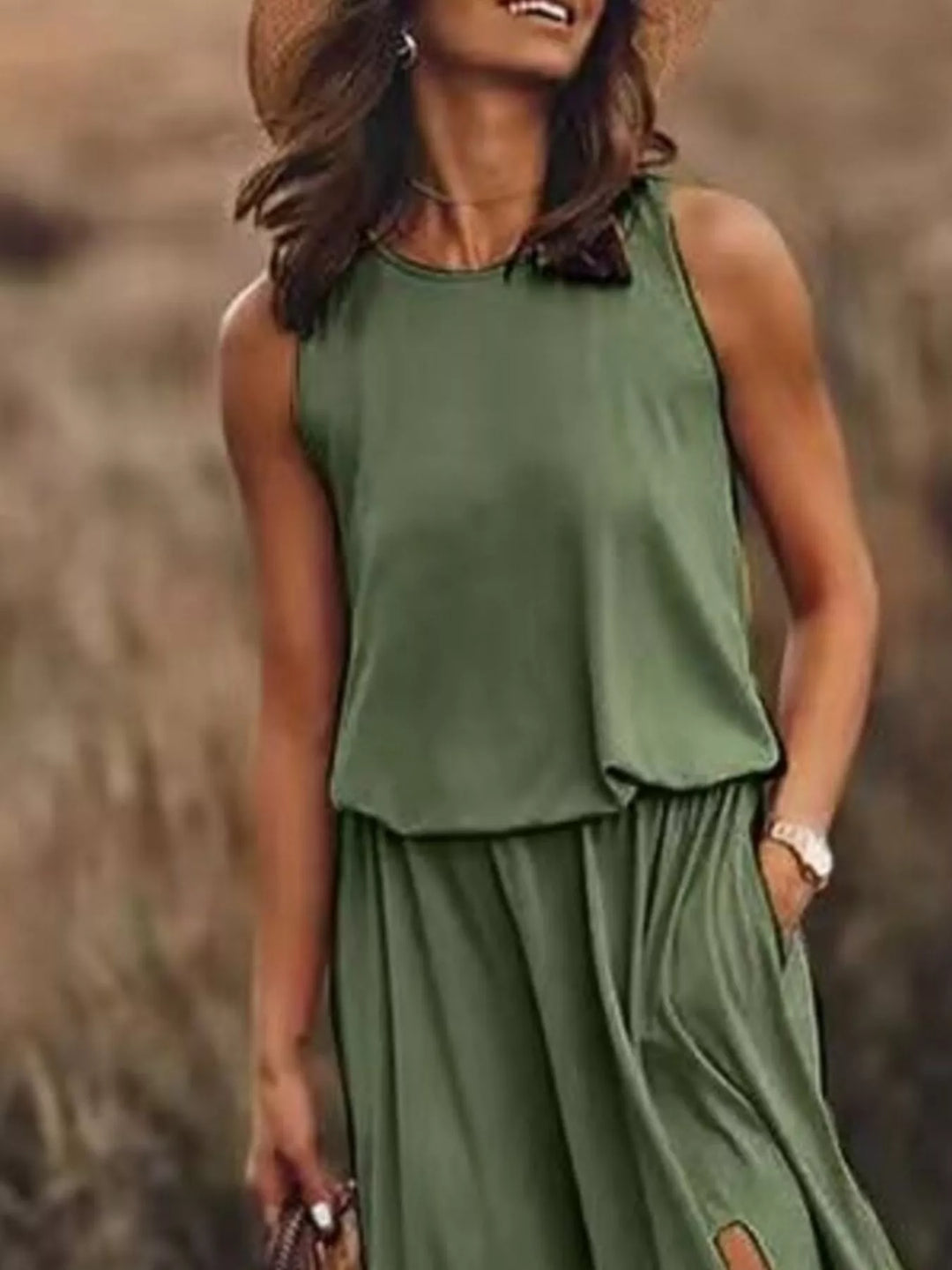 Paloma | Sleeveless Slit Maxi Dress