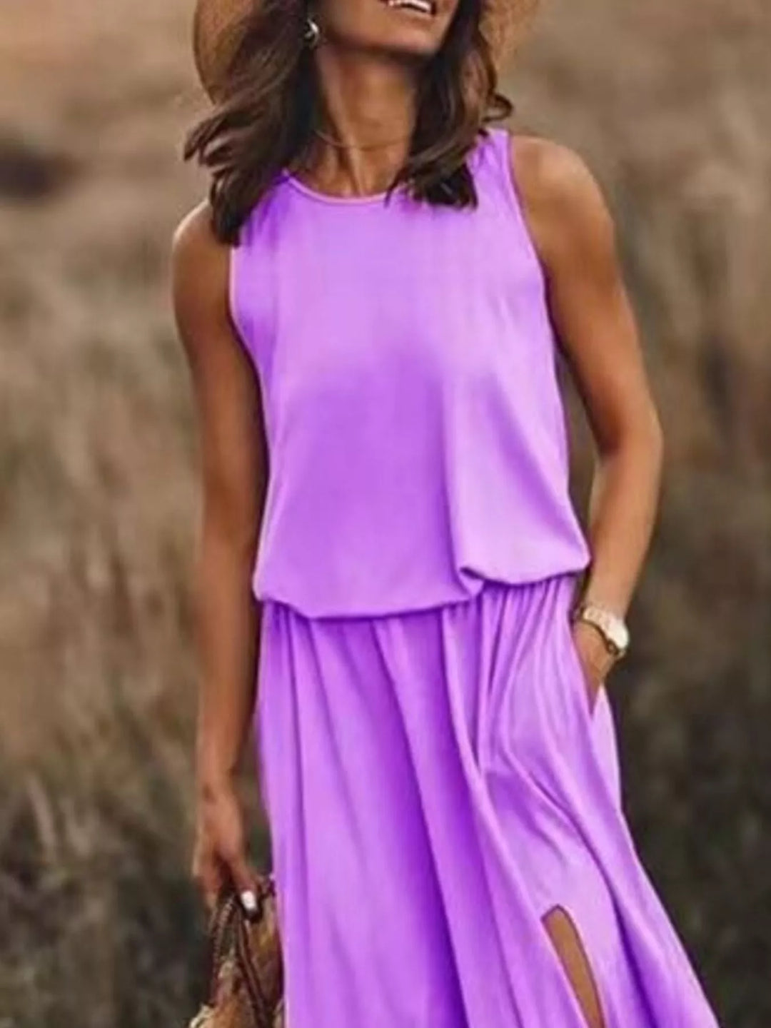 Paloma | Sleeveless Slit Maxi Dress