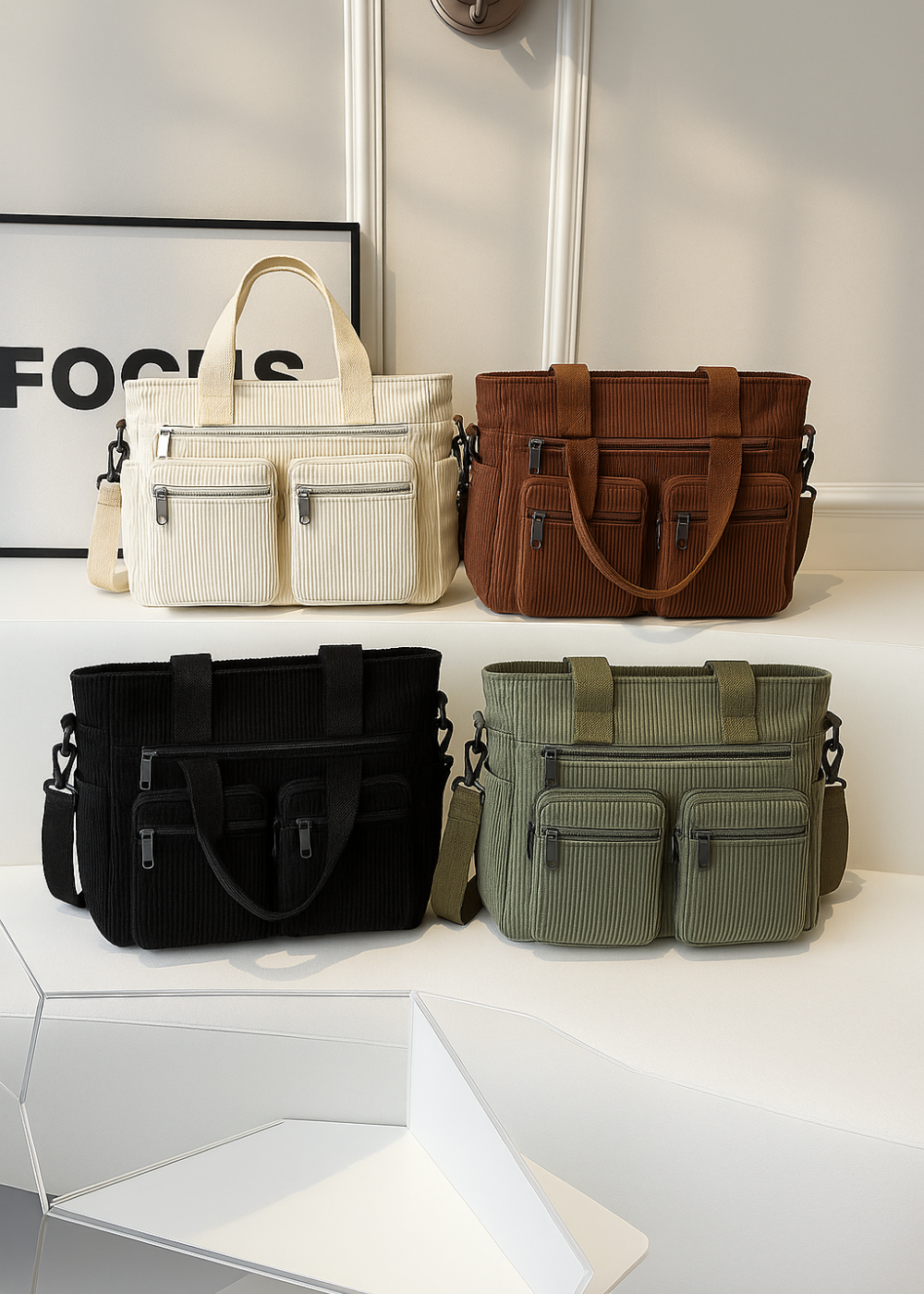 Cora Lane | Corduroy Everyday Bag