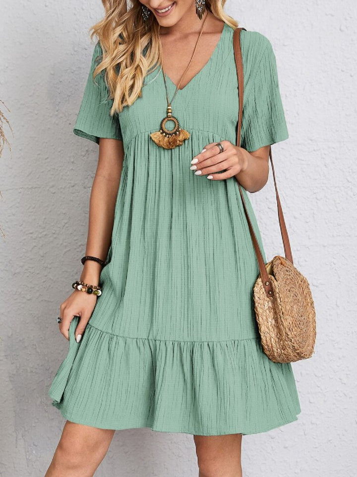 Poppy | V-Neck Short Sleeve Dress