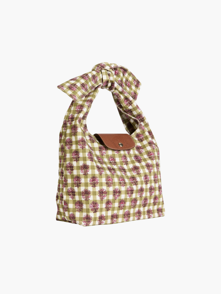 Posy | Floral Gingham Bag with Knot Handle