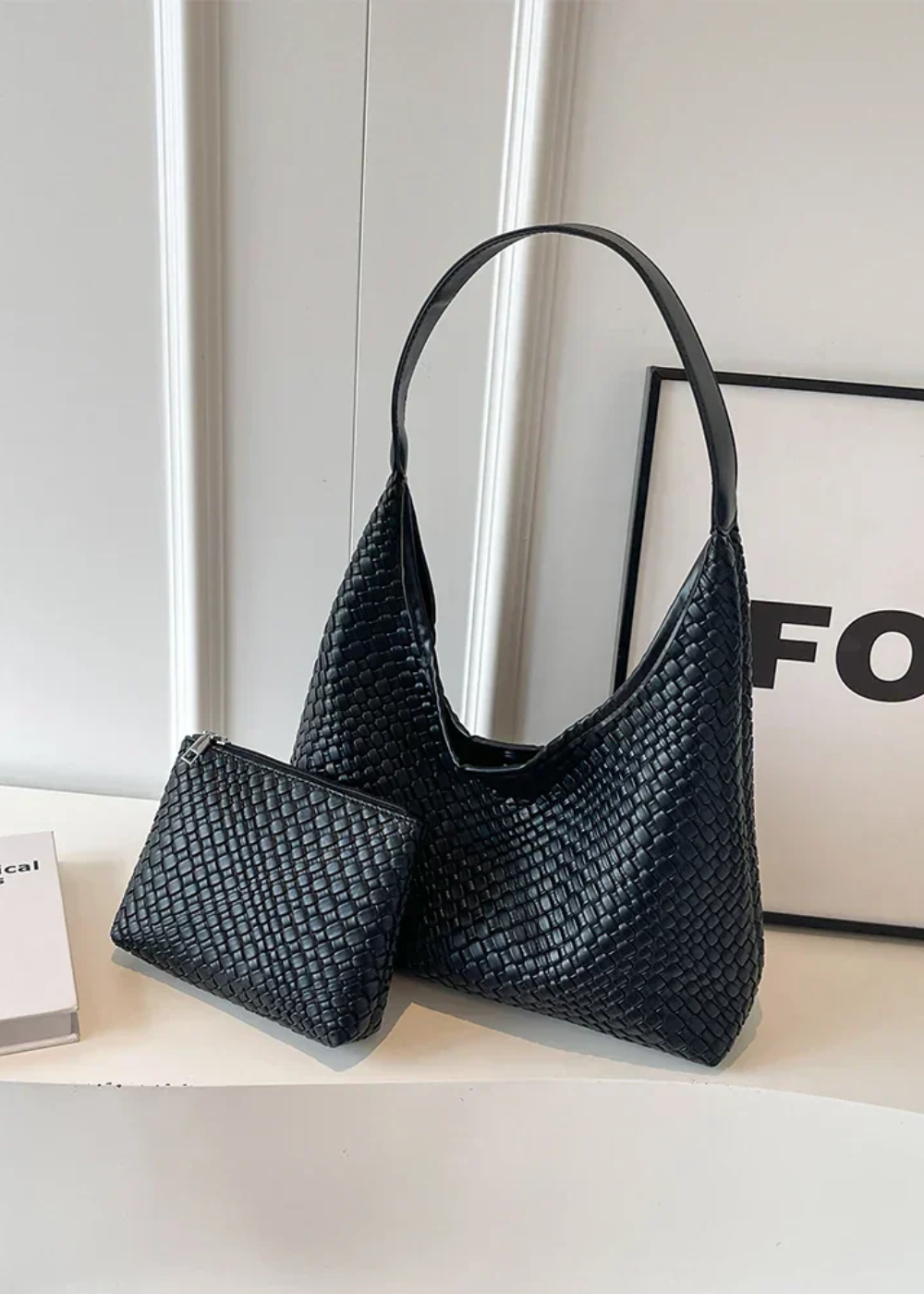 Romy | Braided Shoulder Bag with Pouch