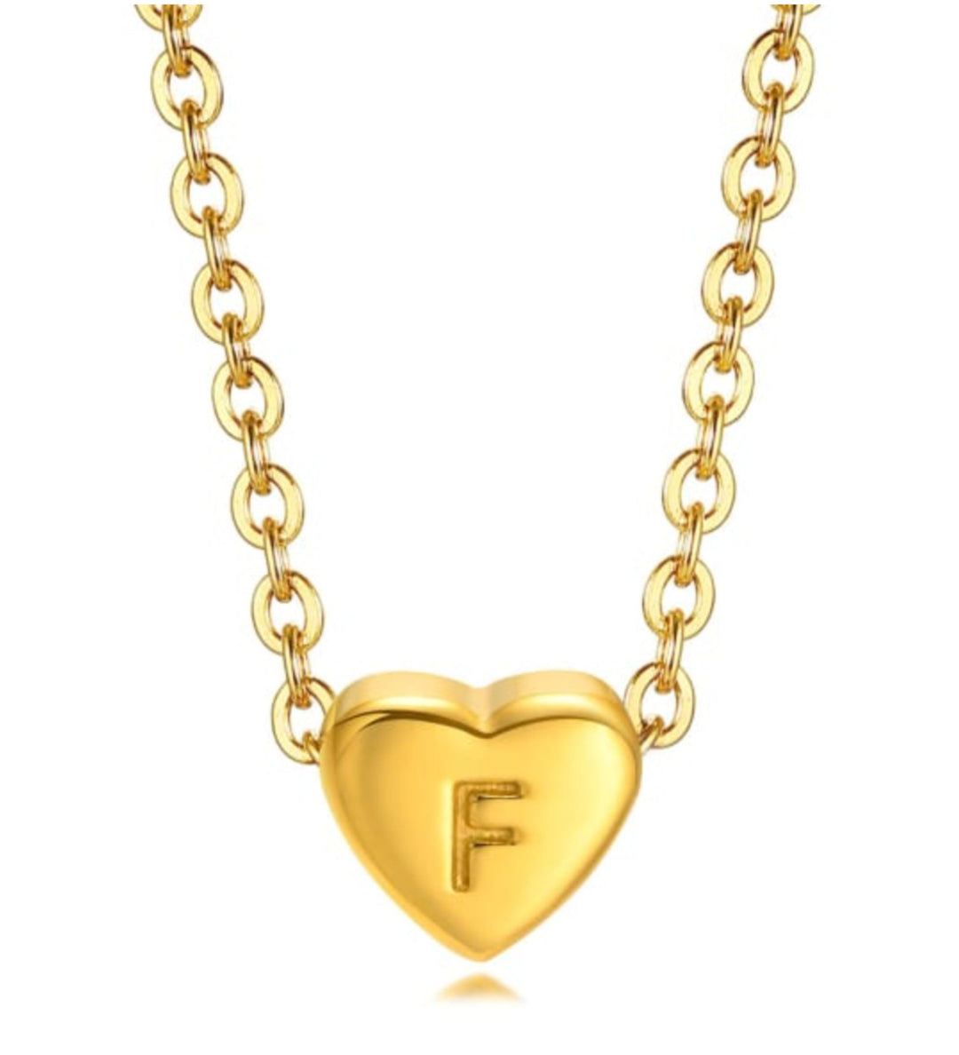 Mini Heart Initial Necklace