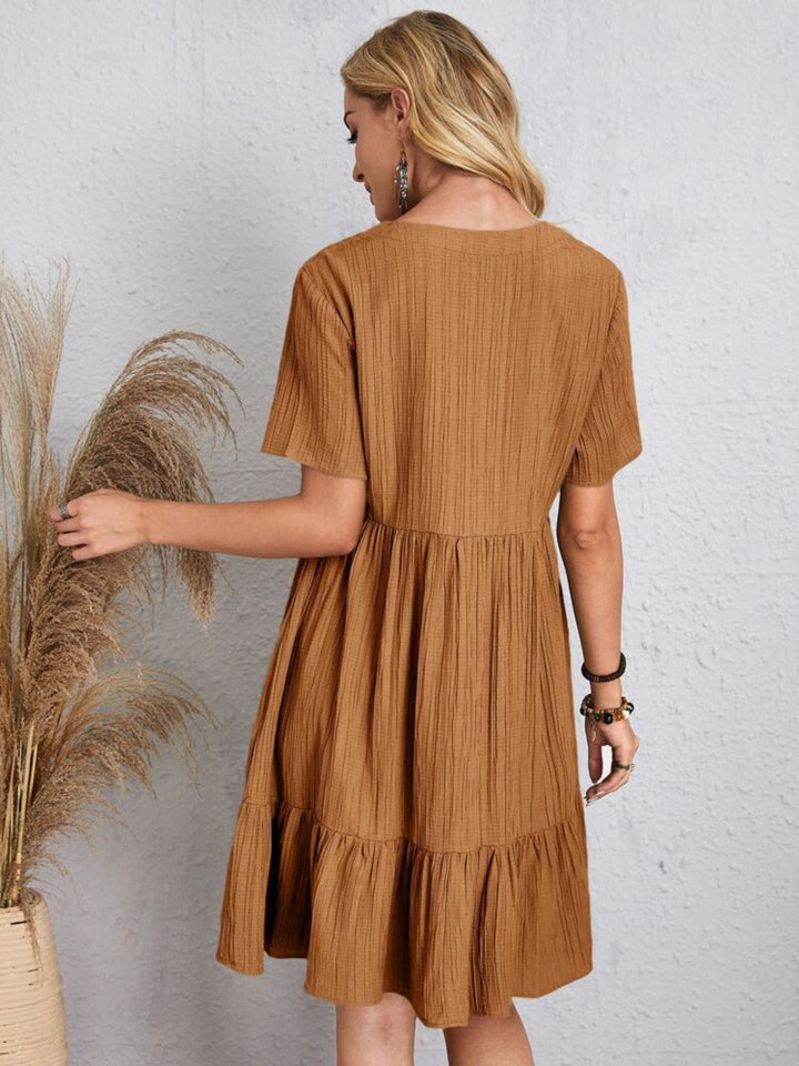 Poppy | V-Neck Short Sleeve Dress