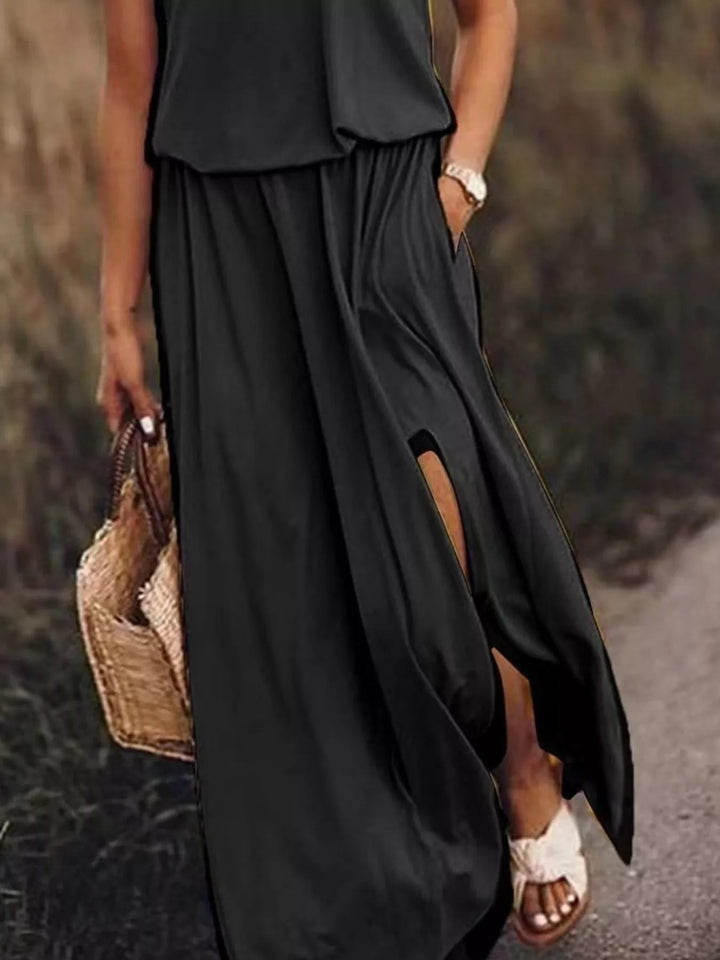 Paloma | Sleeveless Slit Maxi Dress