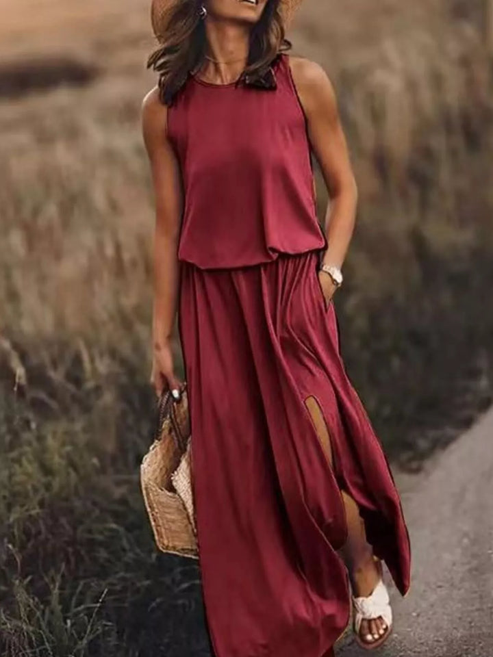 Paloma | Sleeveless Slit Maxi Dress