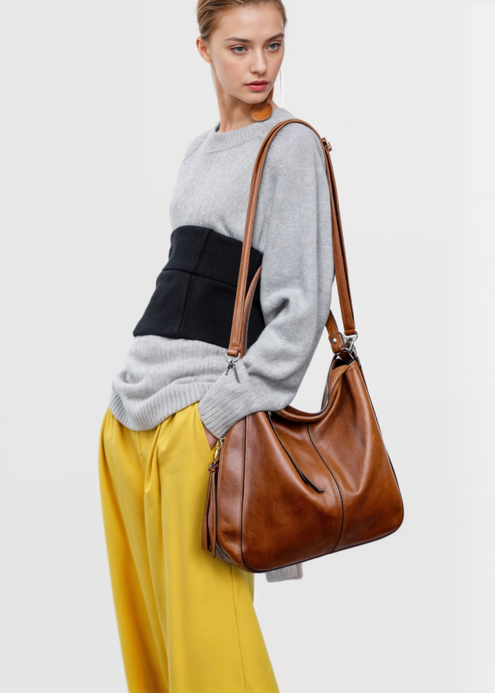 Bianca | Large Vegan Leather Shoulder Bag