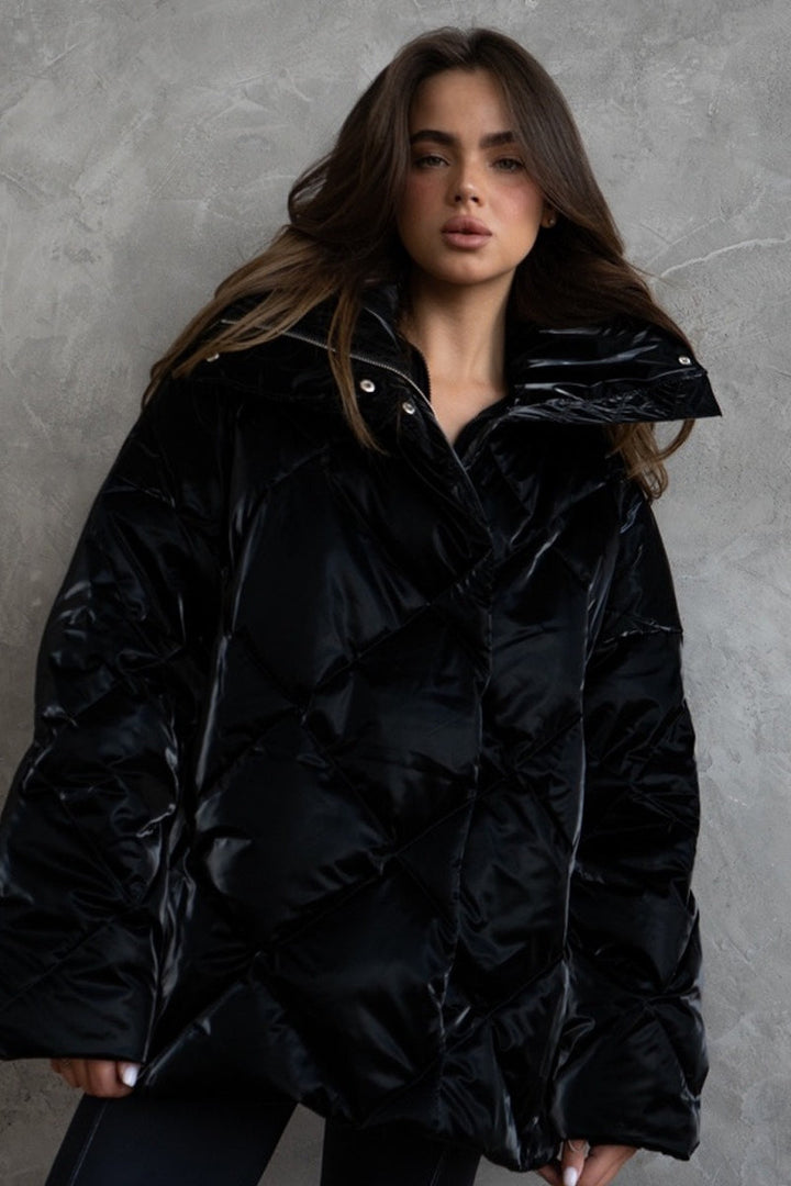 Loose Fit Quilted Cotton Jacket