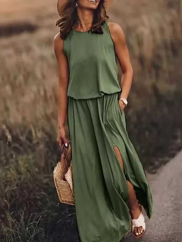 Paloma | Sleeveless Slit Maxi Dress
