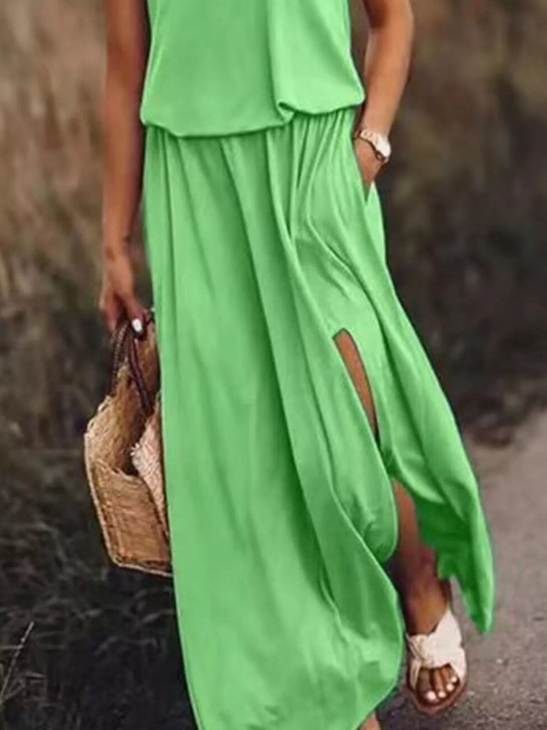 Paloma | Sleeveless Slit Maxi Dress