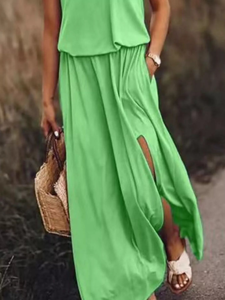 Paloma | Sleeveless Slit Maxi Dress