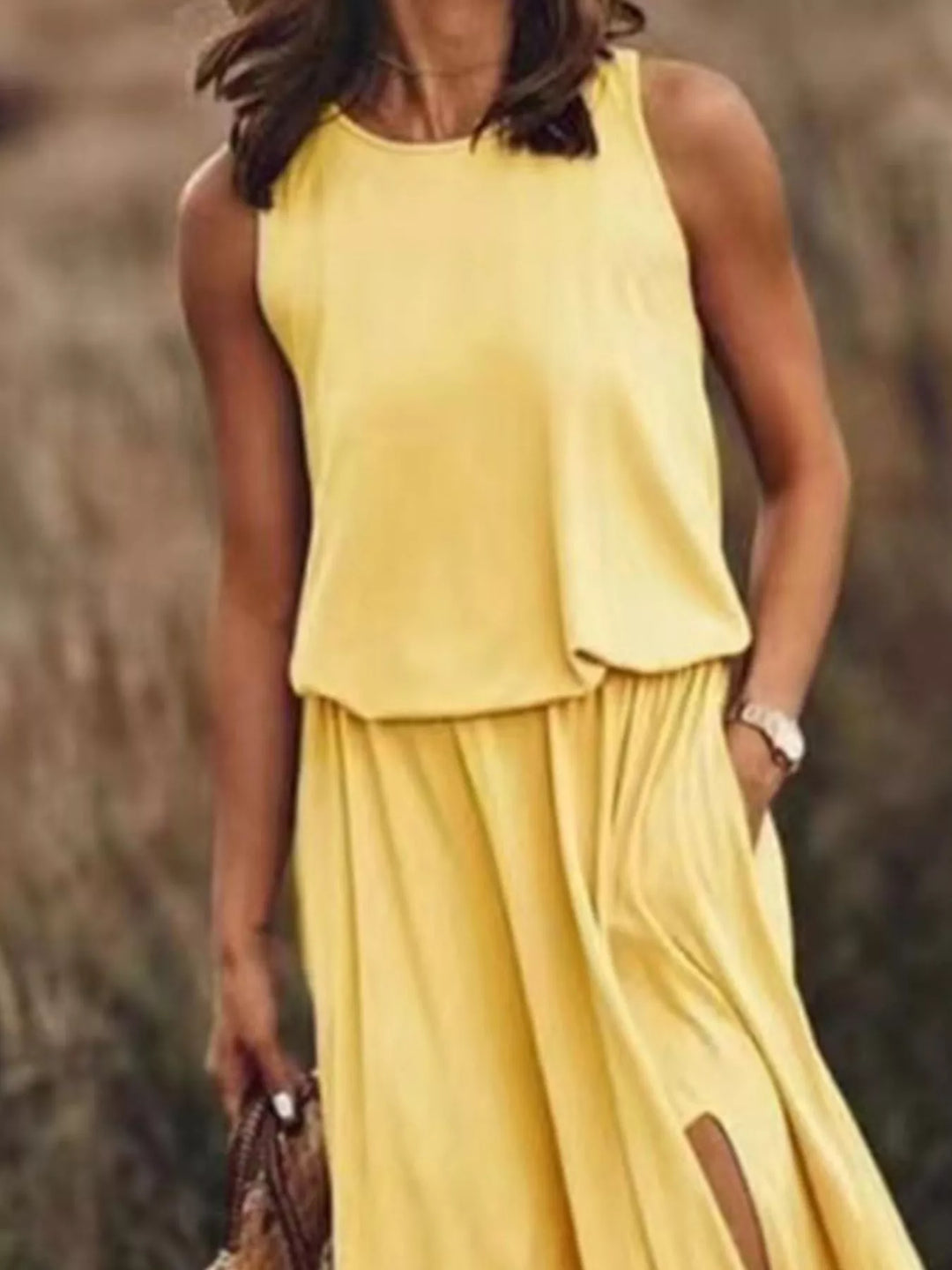 Paloma | Sleeveless Slit Maxi Dress