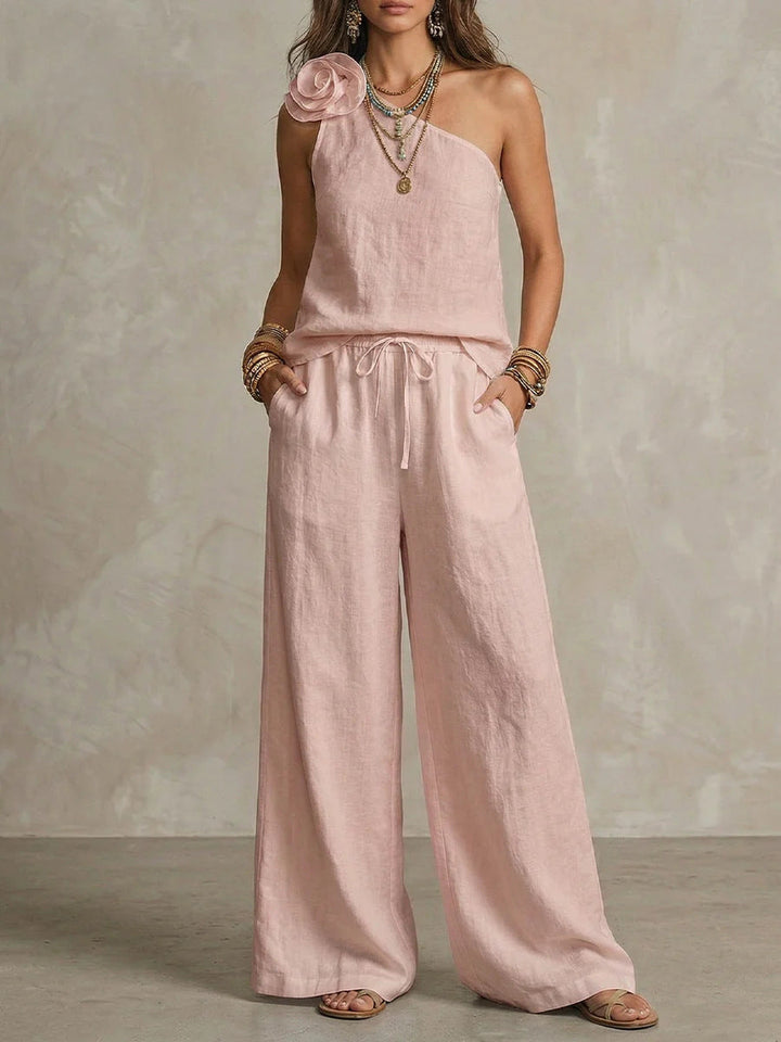 Colette | Two-Tone Shirt & Pants Set