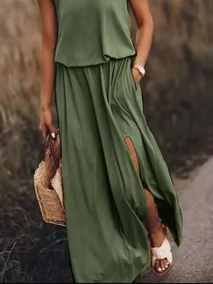 Paloma | Sleeveless Slit Maxi Dress