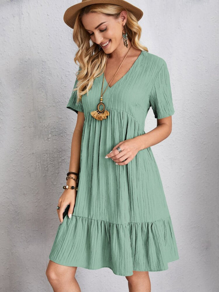 Poppy | V-Neck Short Sleeve Dress