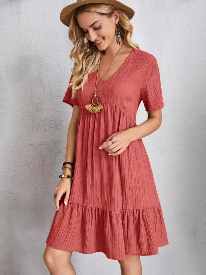 Poppy | V-Neck Short Sleeve Dress