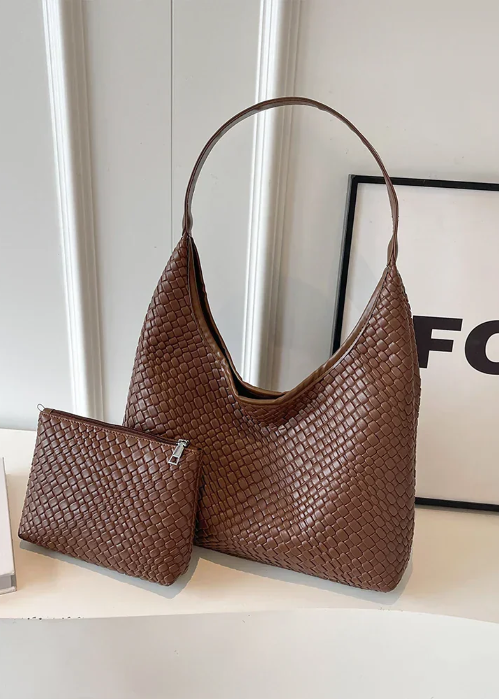 Romy | Braided Shoulder Bag with Pouch