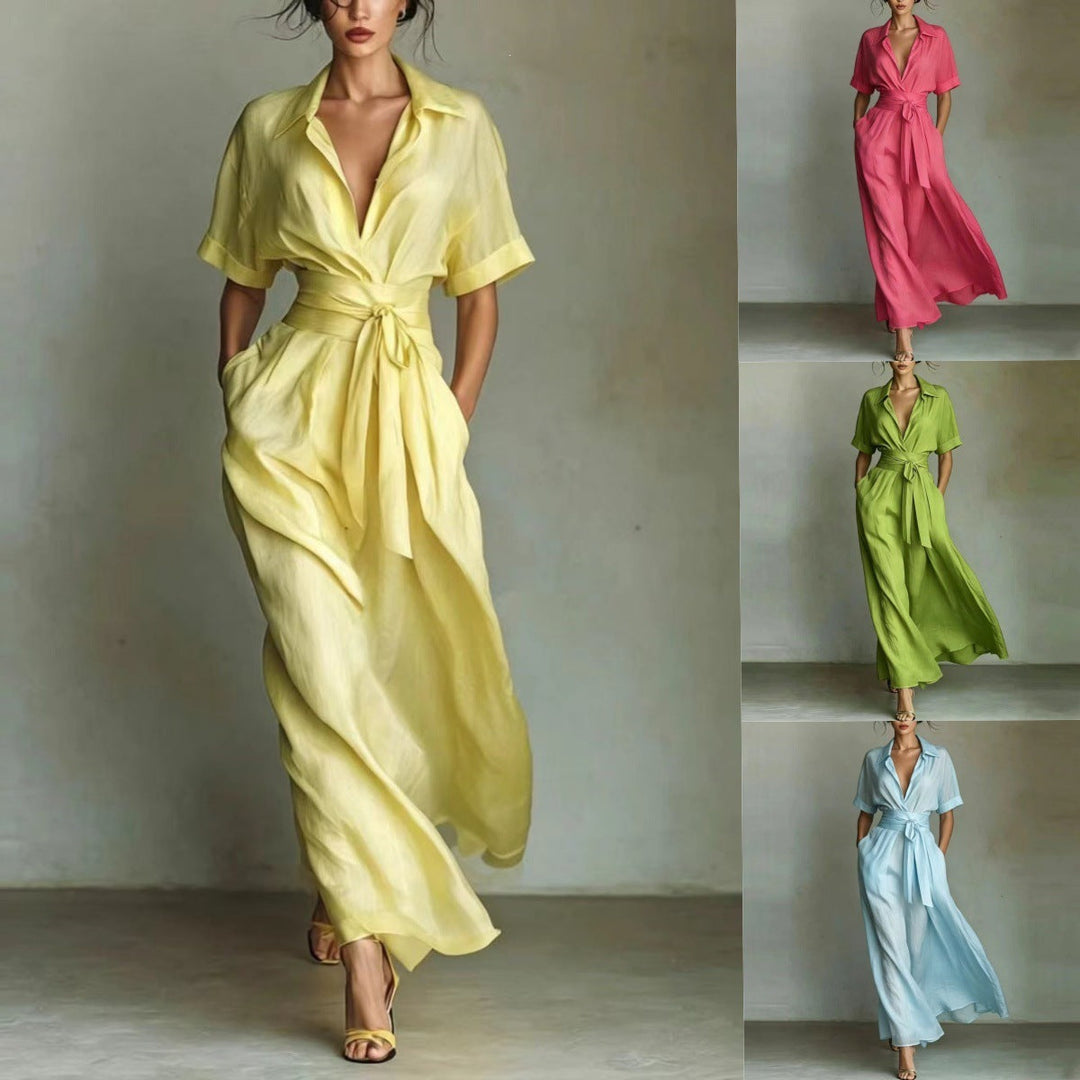 Corinne | Collared Maxi Dress