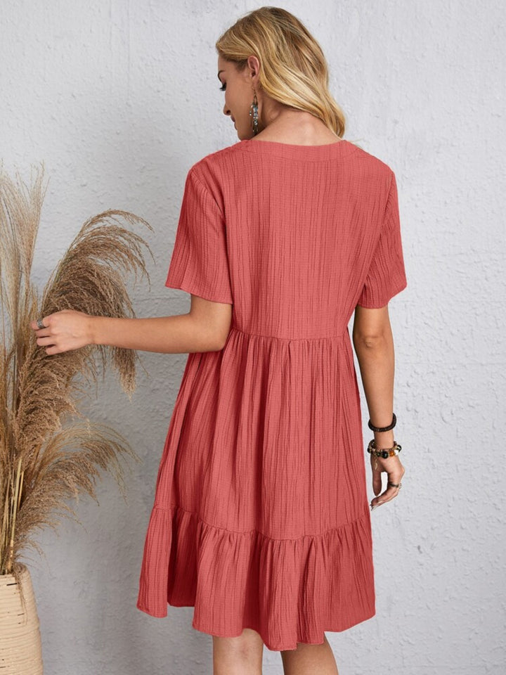 Poppy | V-Neck Short Sleeve Dress