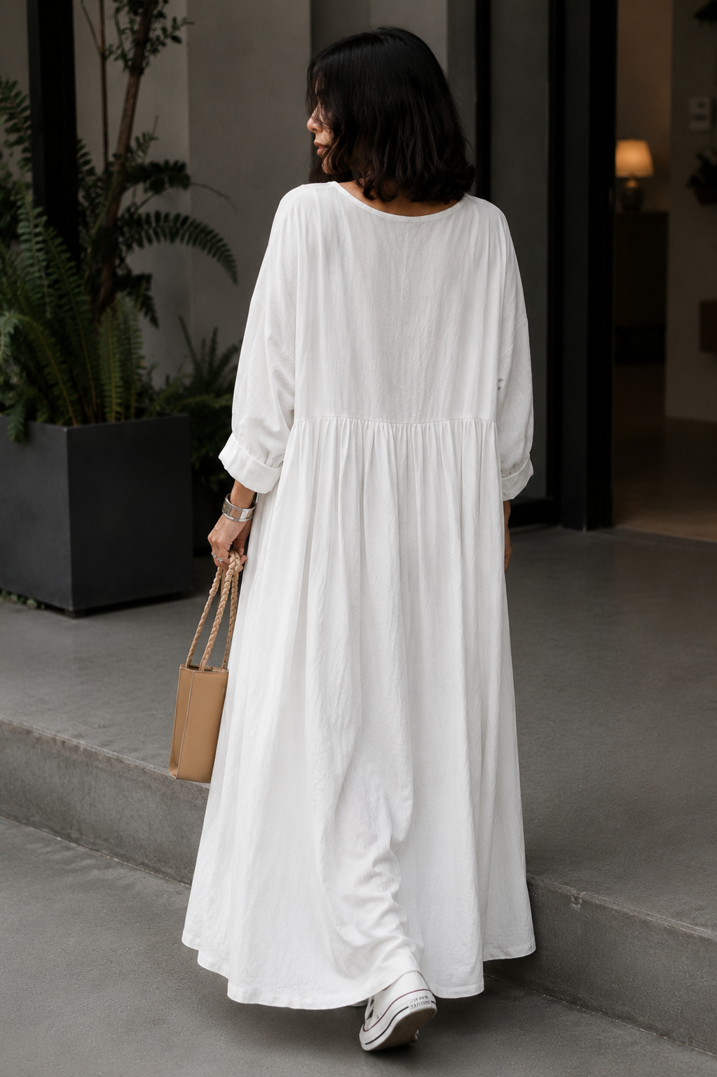 Fleur | Relaxed Pleated Maxi Dress