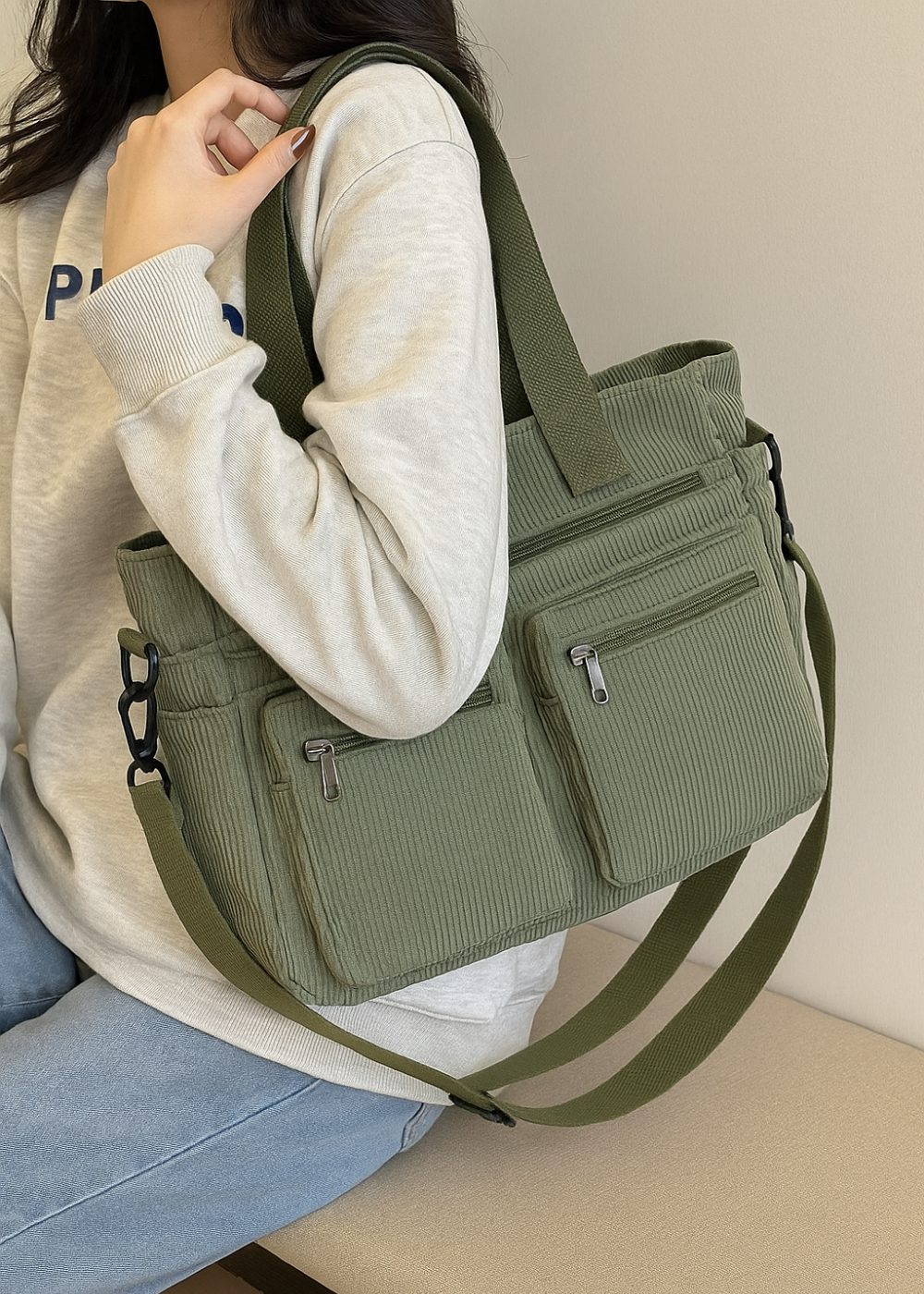 Cora Lane | Corduroy Everyday Bag