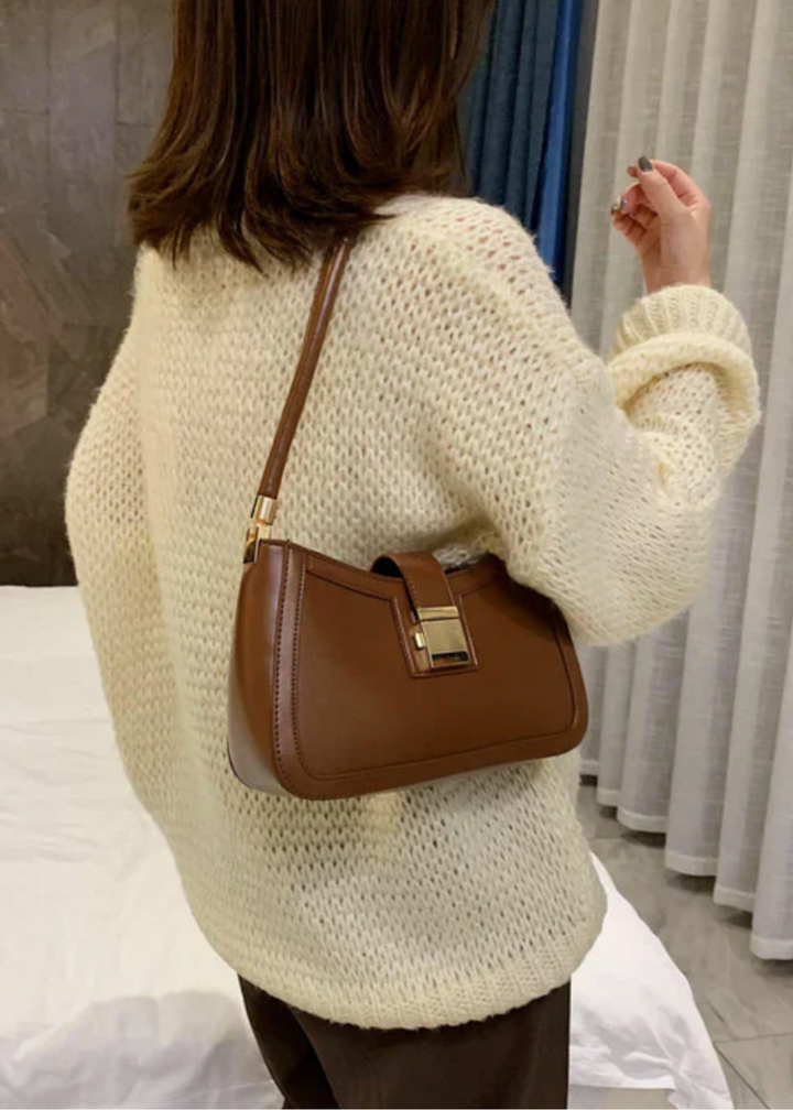 Noa | Black Bag with Gold Buckle