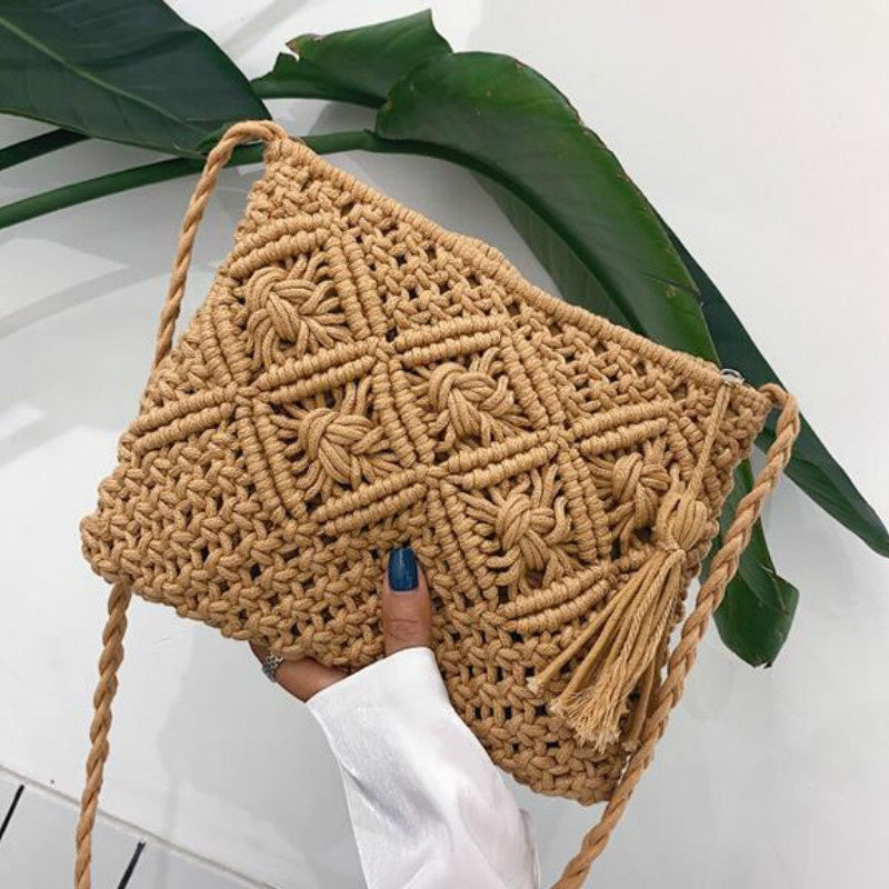 Gina | Handwoven Boho Shoulder Bag