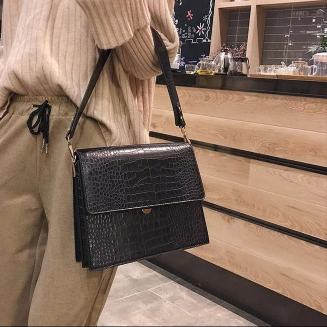 Cleo | Croc-Look Crossbody Bag