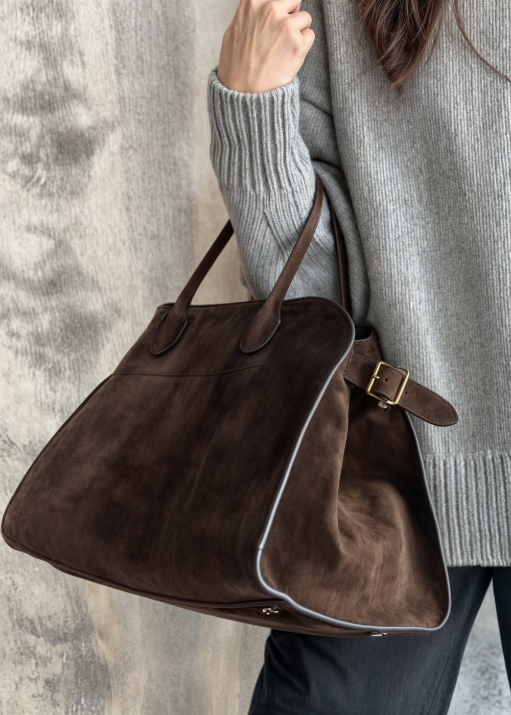 Aurora | Large Suede Work Bag