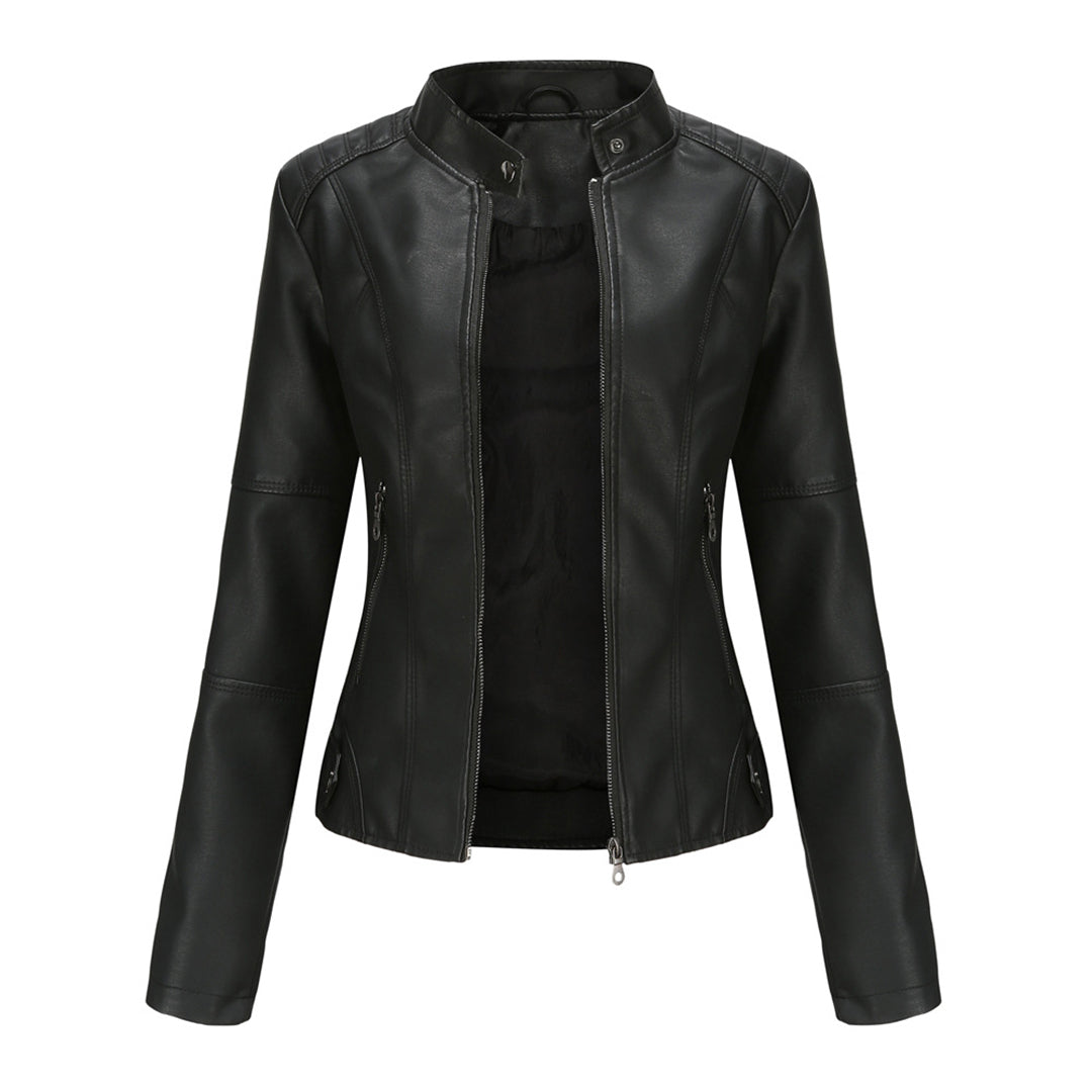 Women's Jacket | Stand Collar Zipper Pockets