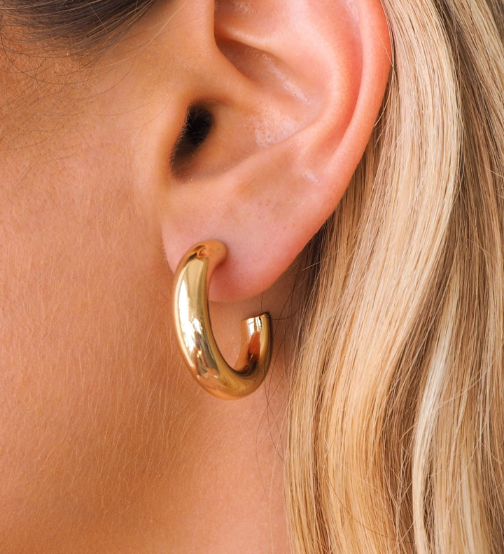 Chunky Gold Hoops | Small