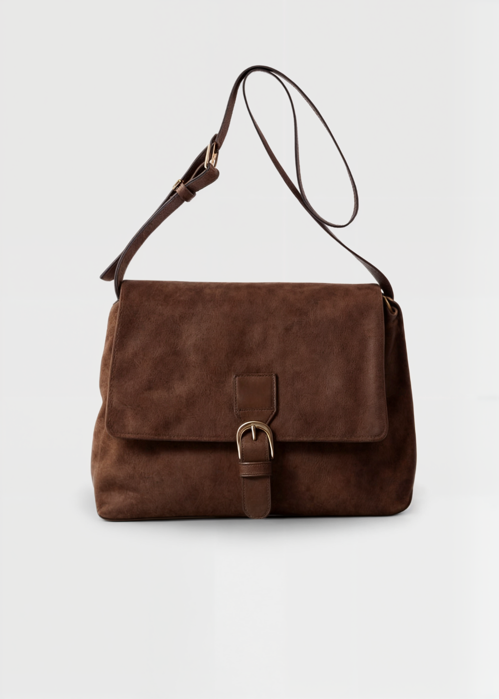 Ciel | Brown Vegan Suede Crossbody