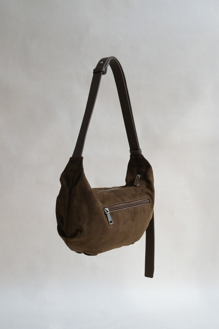 Suki | Black Suedette Dumpling Bag