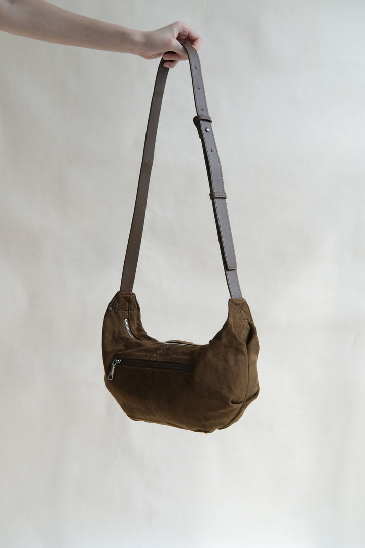 Suki | Black Suedette Dumpling Bag