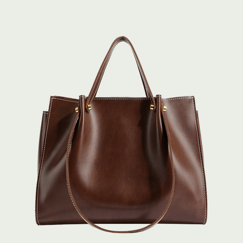 Shopper bag made of faux leather – Handmade & sustainable