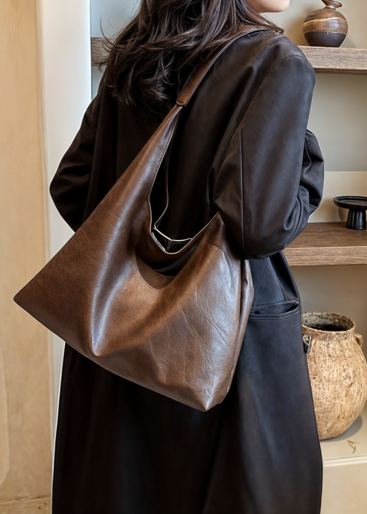 Nova Lane | Large Vegan Leather Shoulder Bag