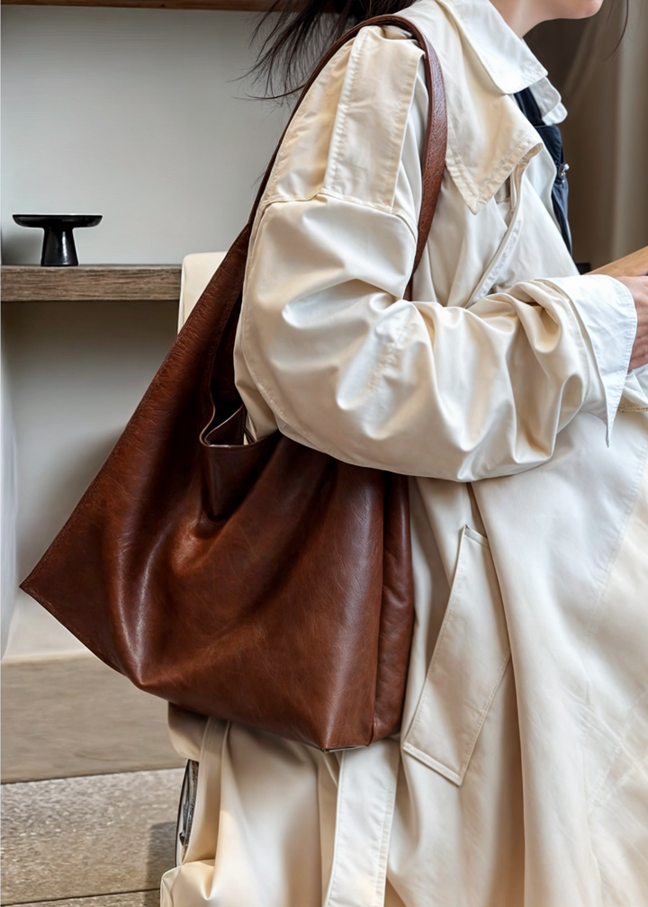 Nova Lane | Large Vegan Leather Shoulder Bag