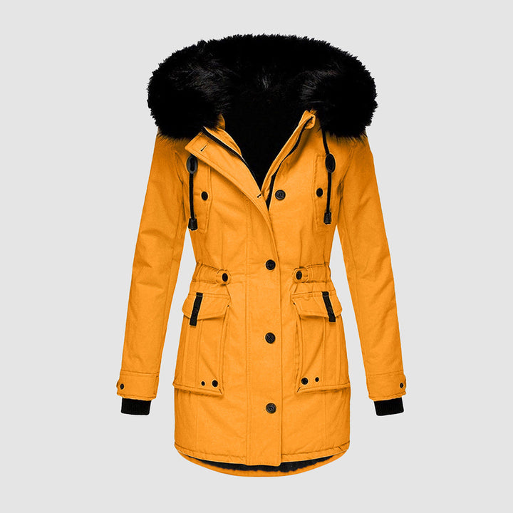 Frieda | Longline Winter Coat in Gold