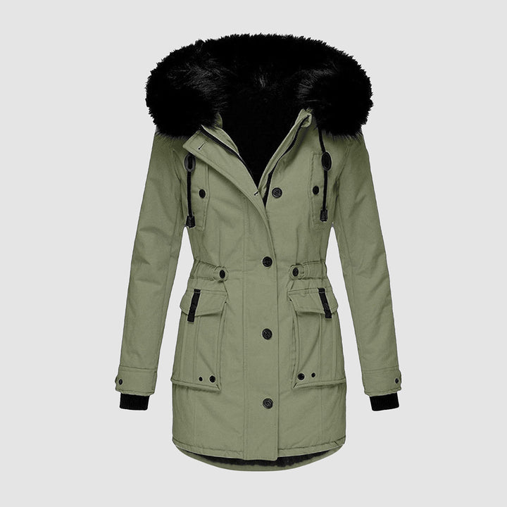 Frieda | Longline Winter Coat in Gold