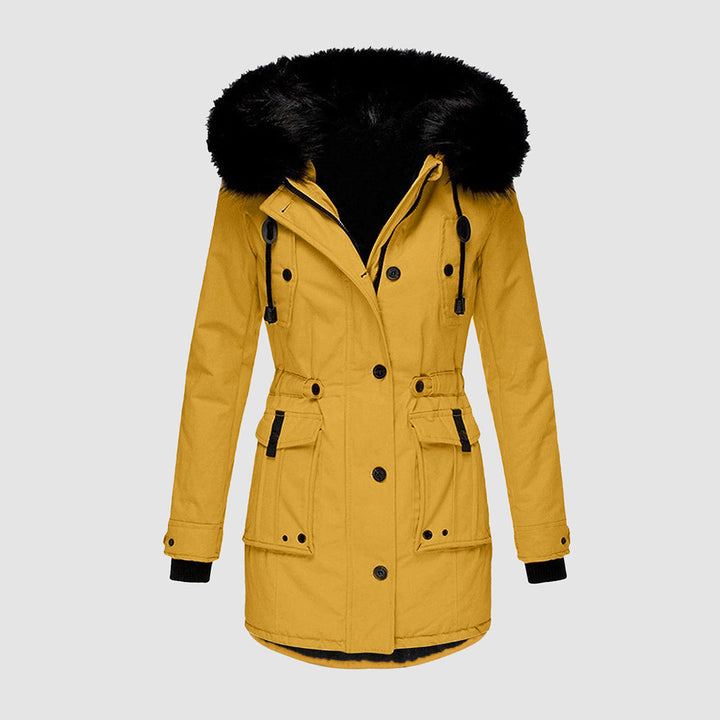 Frieda | Longline Winter Coat in Gold