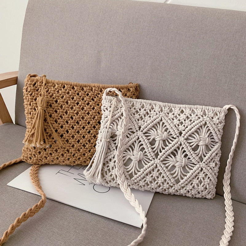 Gina | Handwoven Boho Shoulder Bag
