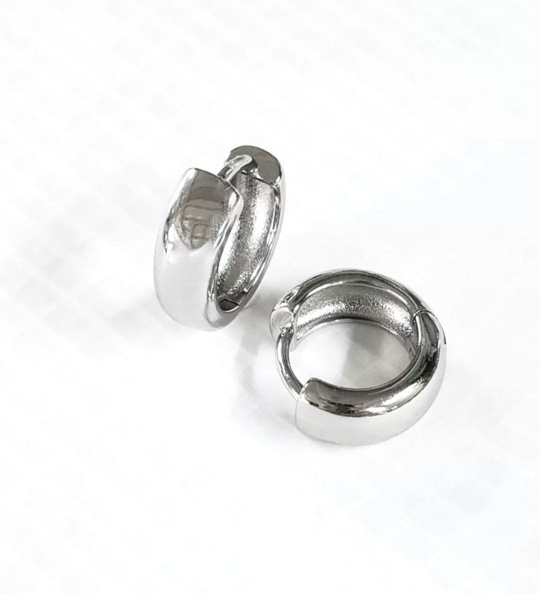 Chunky Baby Hoops | Silver