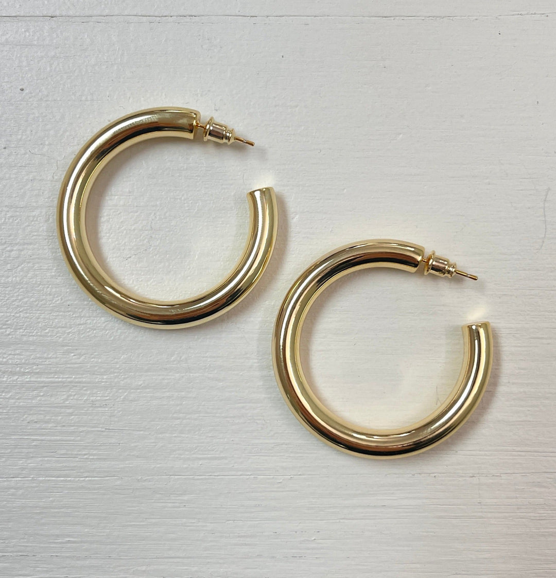 Chunky Gold Hoops | Large