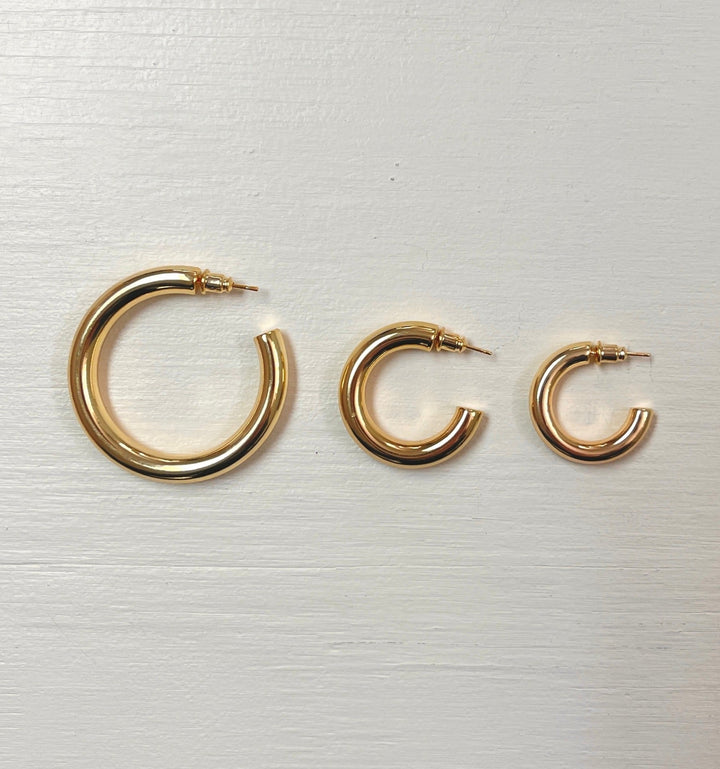 Chunky Gold Hoops | Large