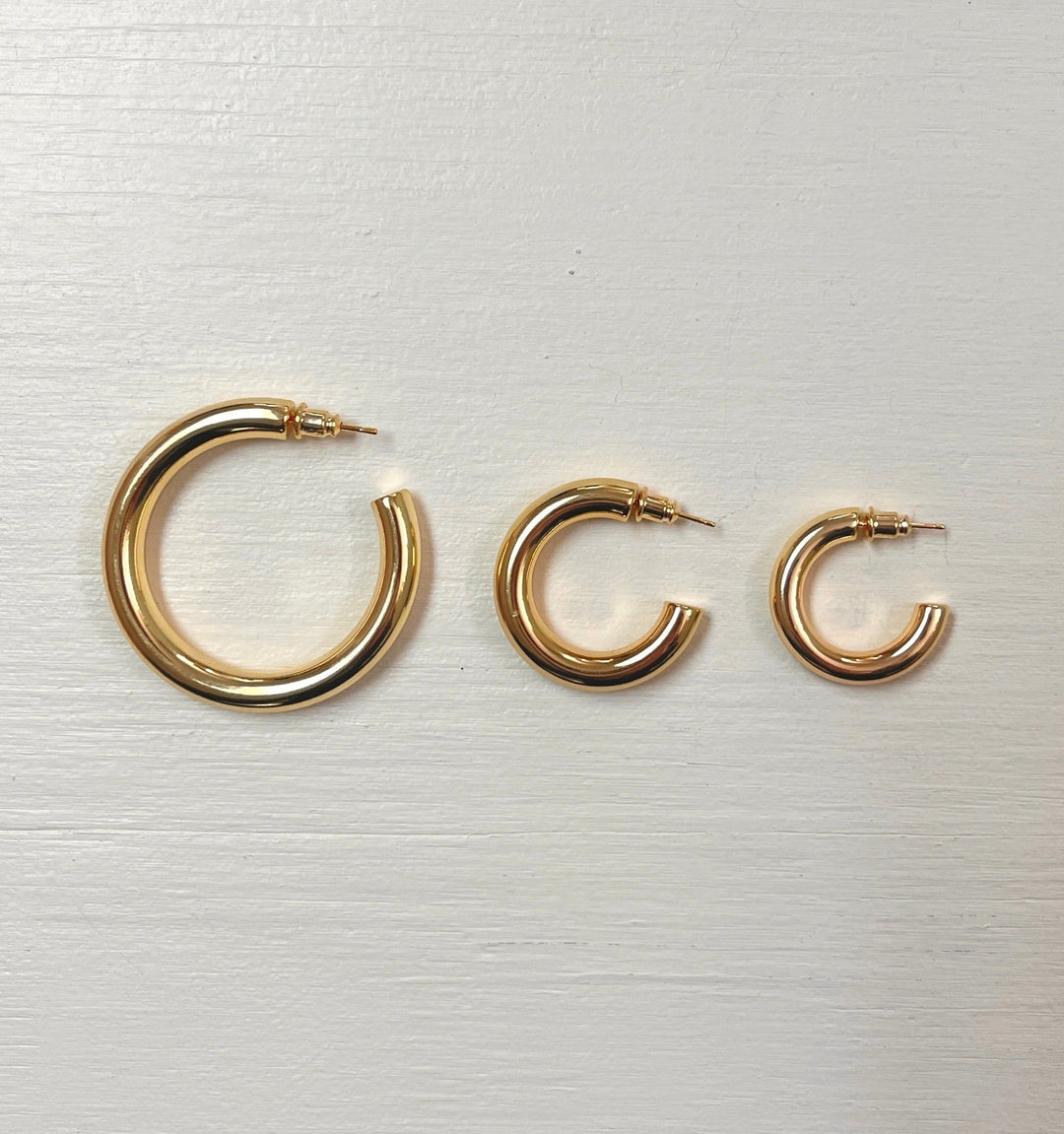 Chunky Gold Hoops | Small