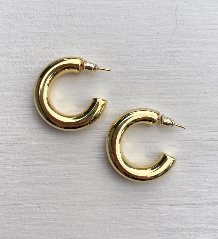 Chunky Gold Hoops | Medium