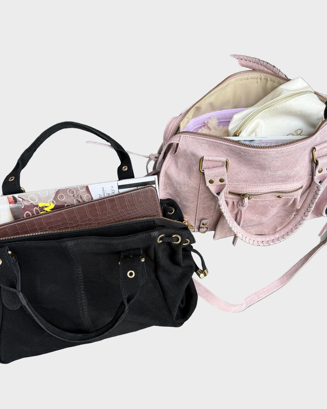Fiora | Vanilla Pink Leather Tote