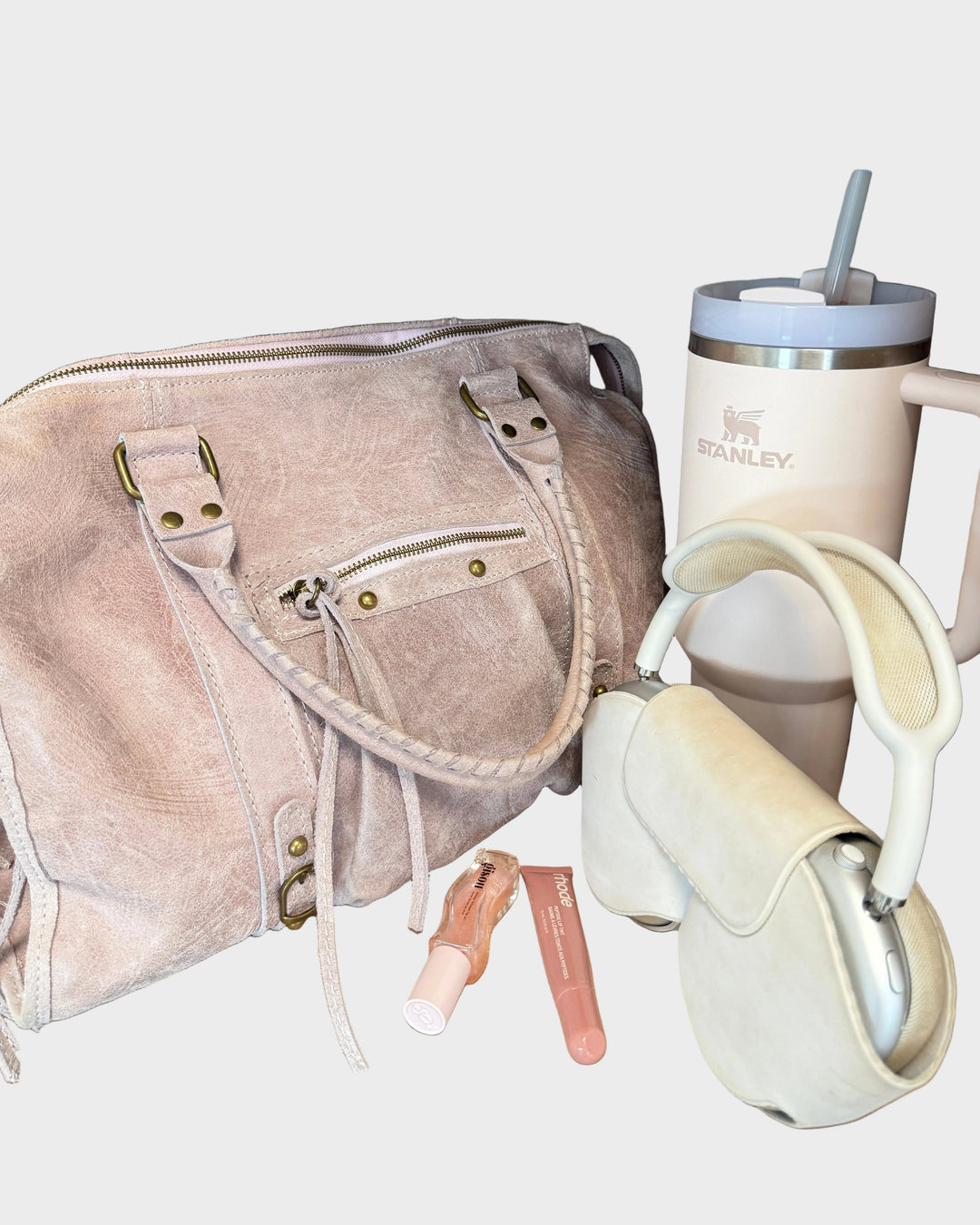 Fiora | Vanilla Pink Leather Tote