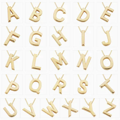 Love letter initial necklace - Gold
